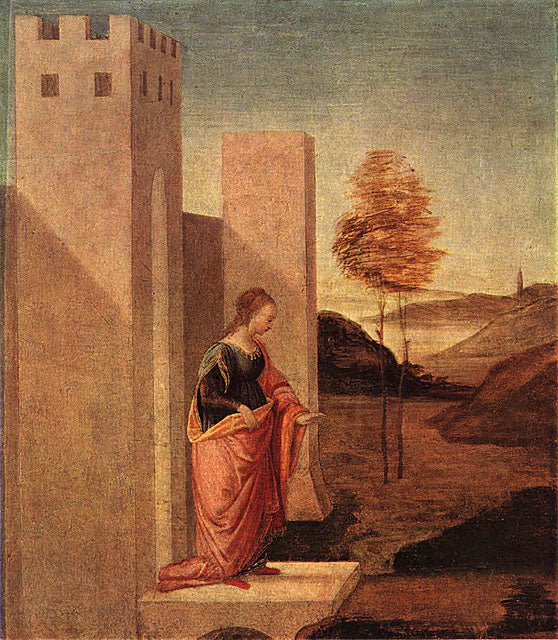 Królowa Waszti opuszcza pałac królewski - Sandro Botticelli