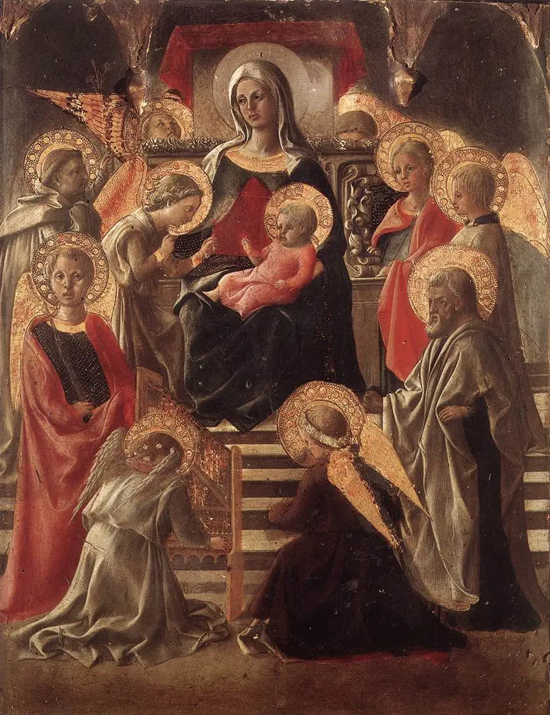 Madonna i Dzieciątko na tronie z świętymi - Fra Filippo Lippi