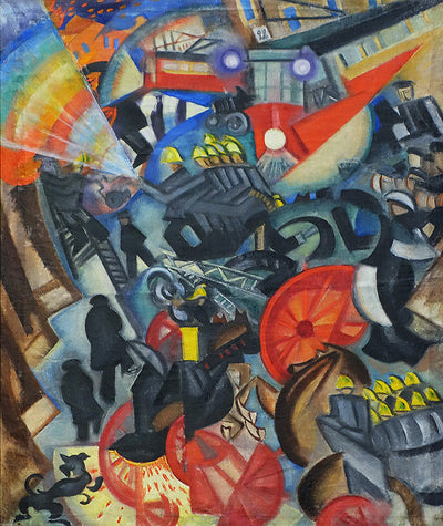 Incendie dans la ville - Olga Rozanova