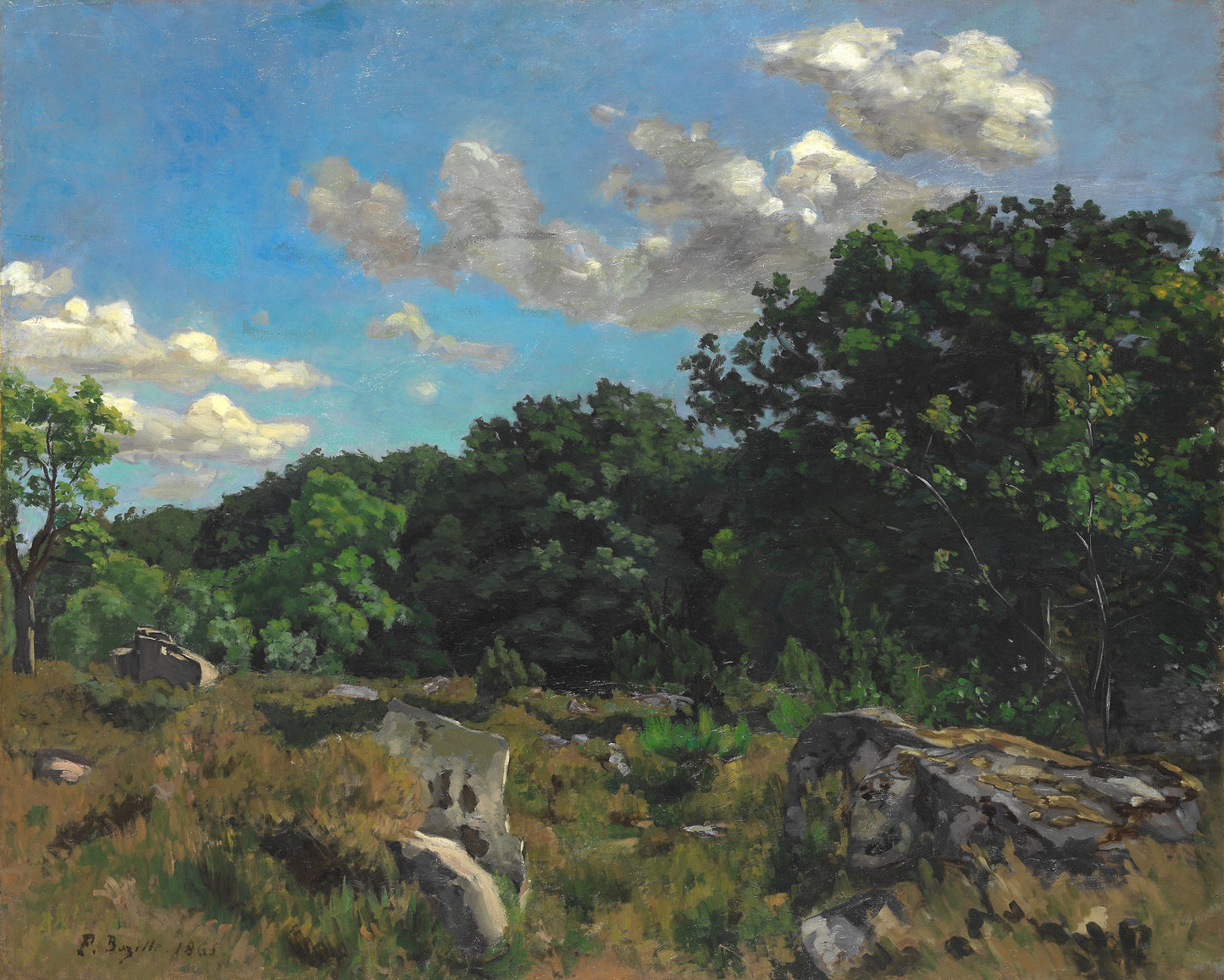 Reproduction du tableau « Paysage à Chailly - Frédéric Bazille » par Alpha Reproduction en peinture à l’huile