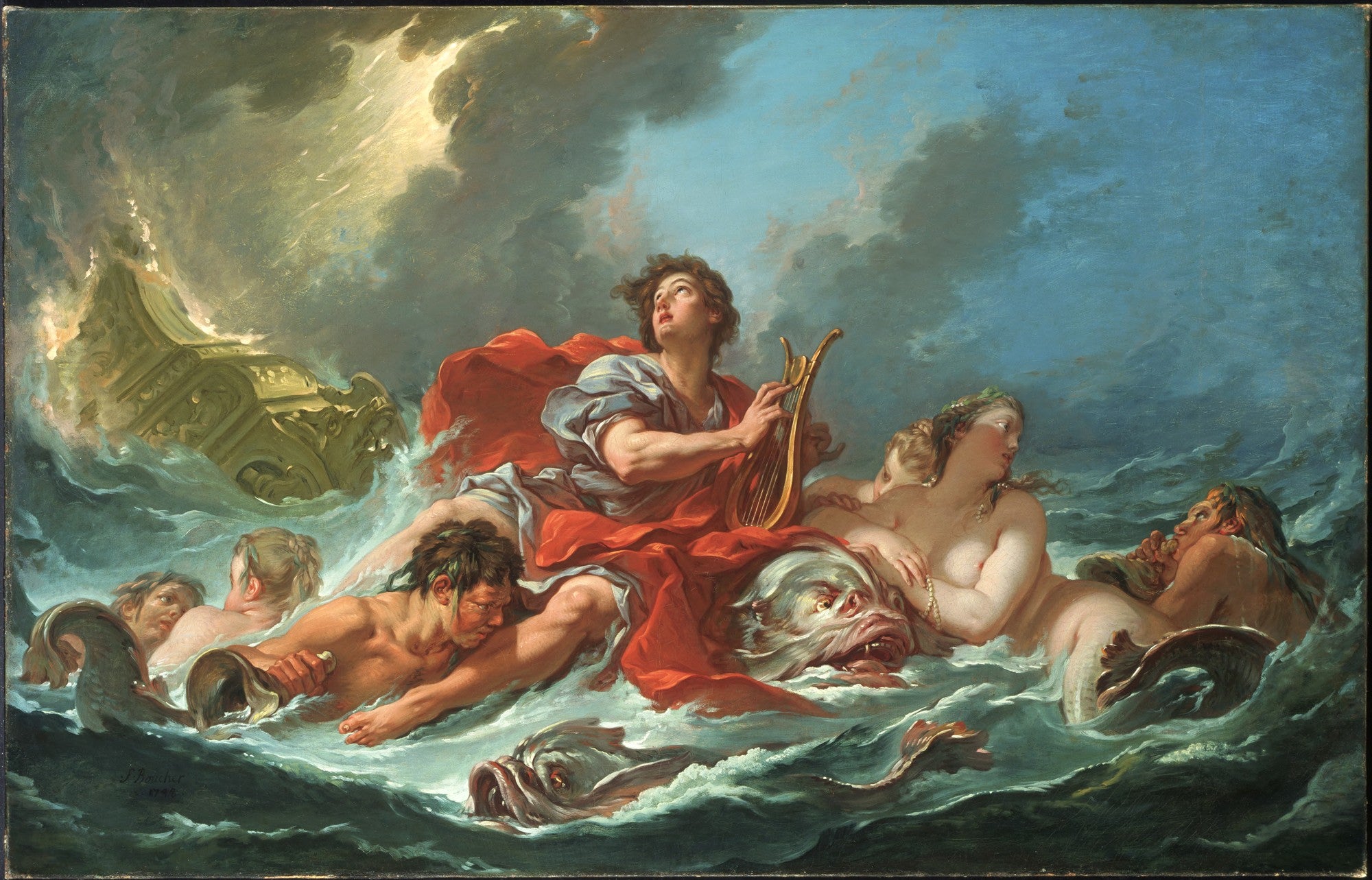 Arion sur le Dauphin - François Boucher