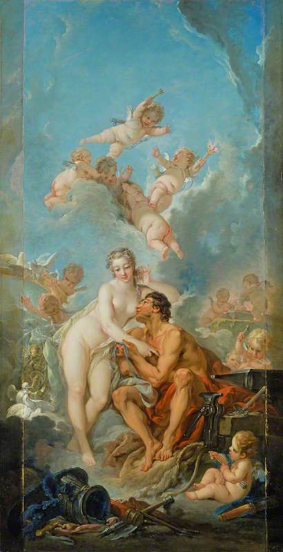 Vénus chez Mars, dit autrement à tort Vénus chez Vulcain - François Boucher