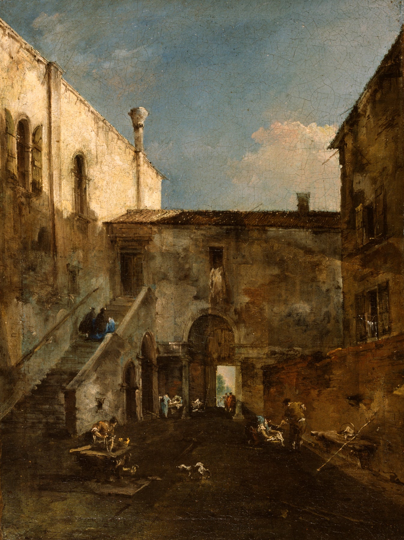 Une cour vénitienne - Francesco Guardi - Alpha Reproduction