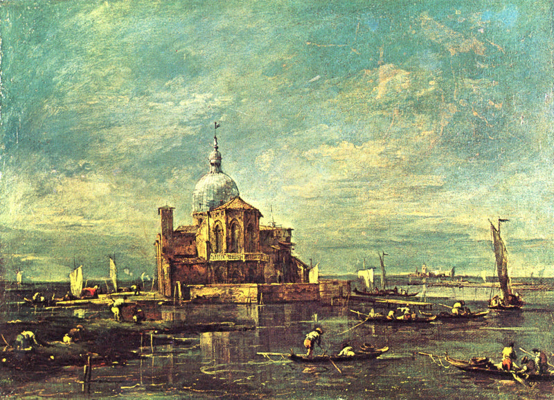 Kościół na małej lagunowej wyspie - Francesco Guardi