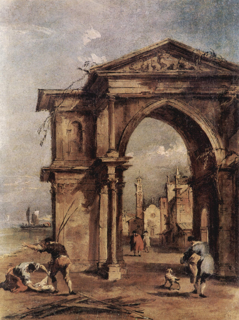 Fantastyczna arka z postaciami ludzkimi - Francesco Guardi