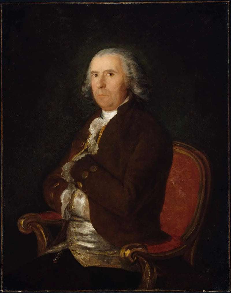 Portret mężczyzny w brązowym płaszczu - Francisco de Goya