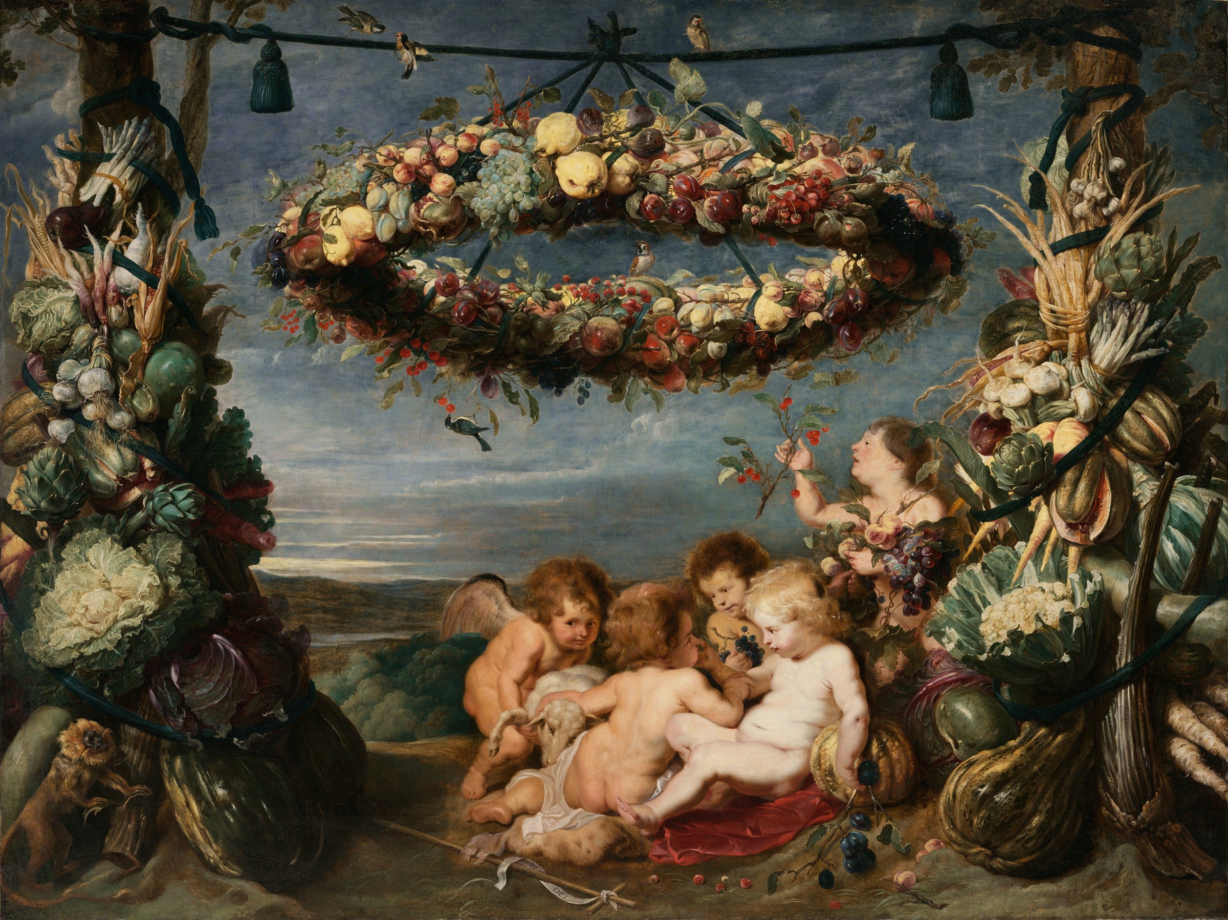 L'Enfant Jésus avec le petit saint Jean-Baptiste et des anges - Frans Snyders