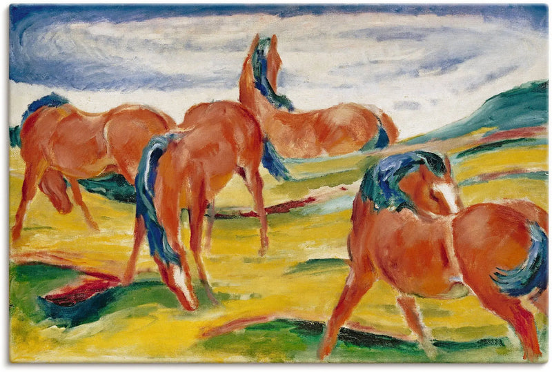 Konie na pastwisku III - Franz Marc