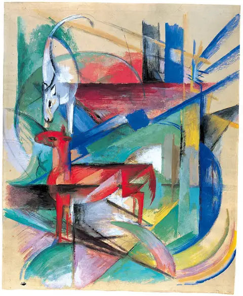 Krajobraz z zwierzętami - Franz Marc