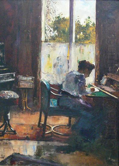 Femme à un bureau - Lesser Ury