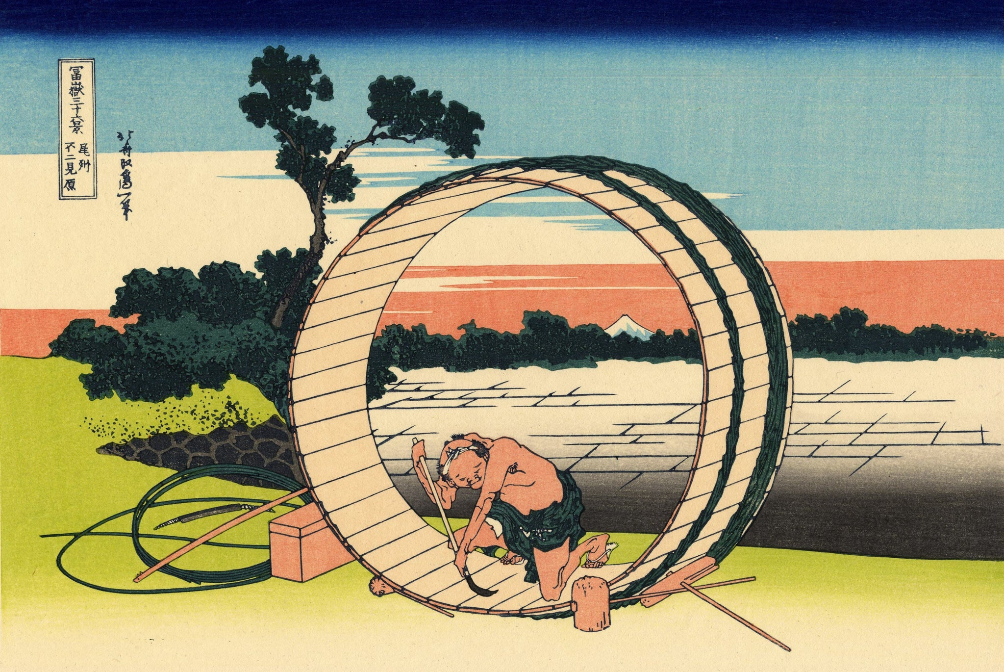 Le Fuji vu de la province d’Owari — Katsushika Hokusai