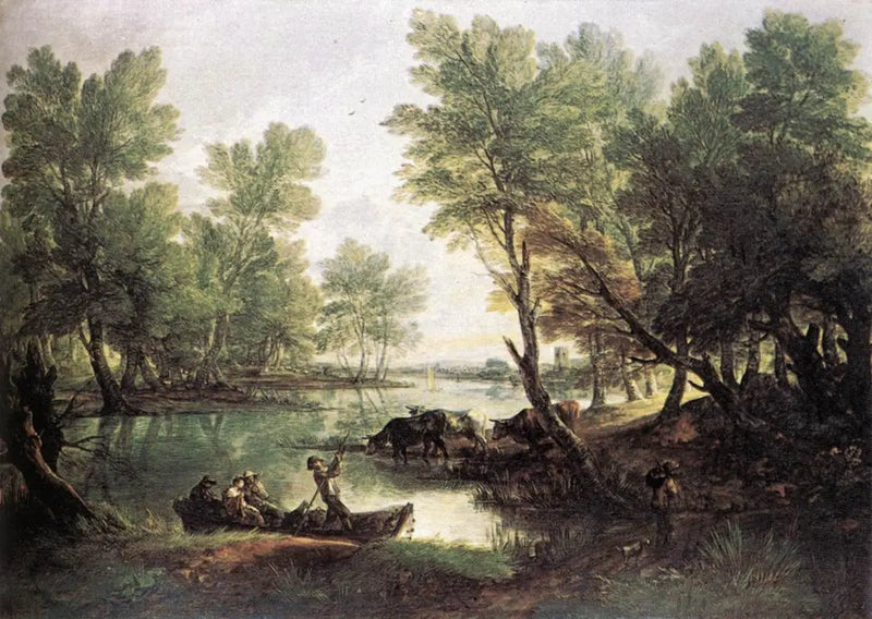 Widok w pobliżu King's Bromley, nad Trent, Staffordshire - Thomas Gainsborough