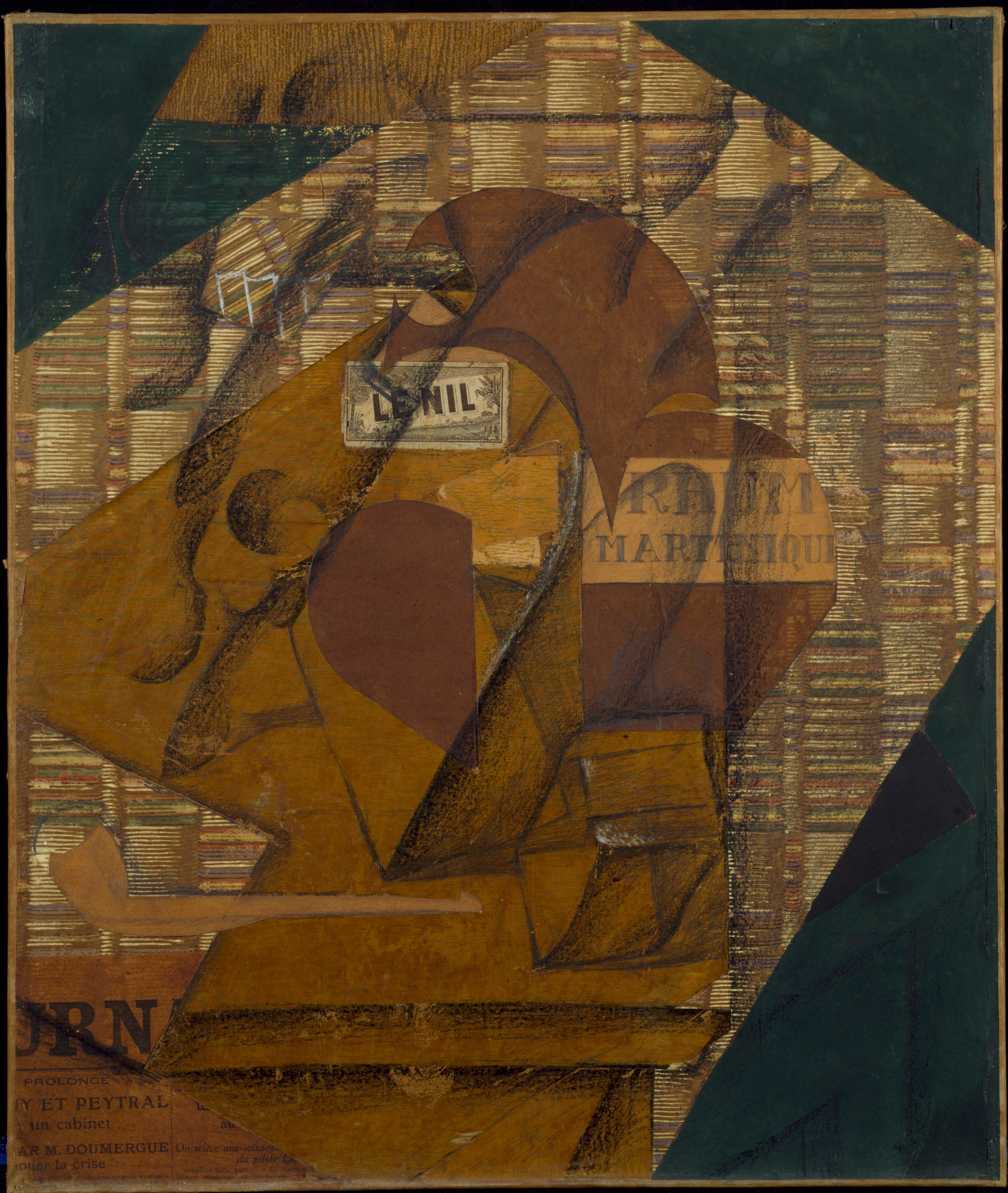 Bouteille de rhum et Journal - Juan Gris