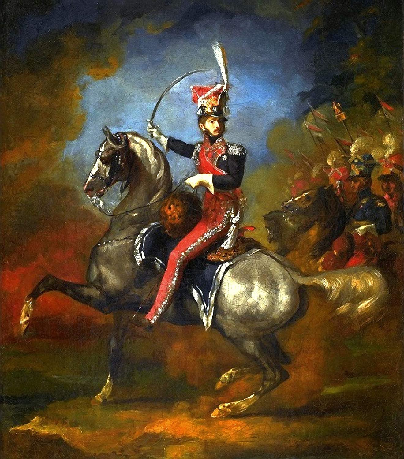 Reproduction du tableau « Portrait équestre de Wincenty Krasiński. - Théodore Géricault » par Alpha Reproduction en peinture à l’huile