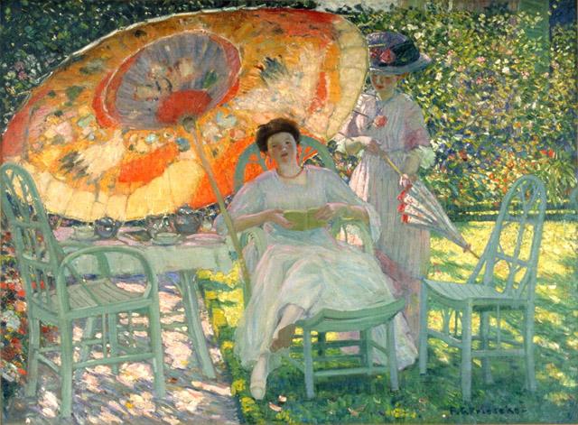Parasol ogrodowy - Frederick Carl Frieseke
