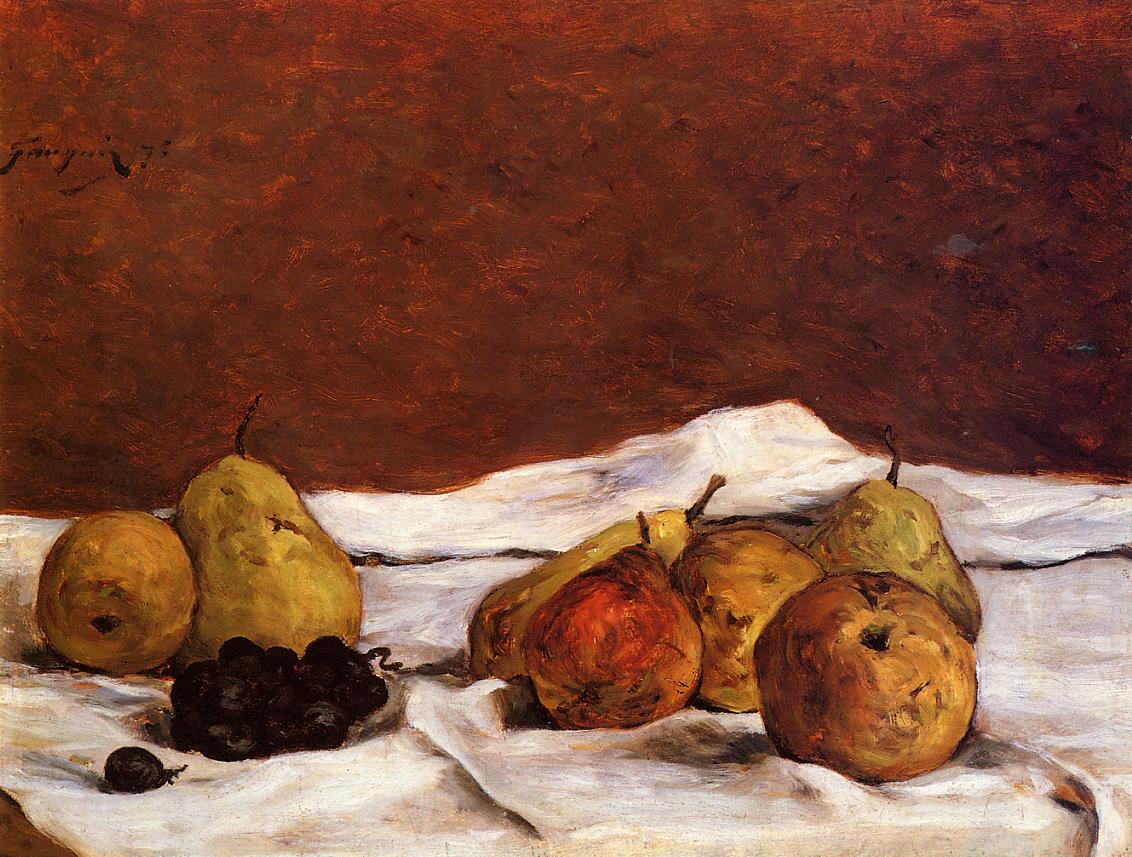 Gruszki i winogrona - Paul Gauguin
