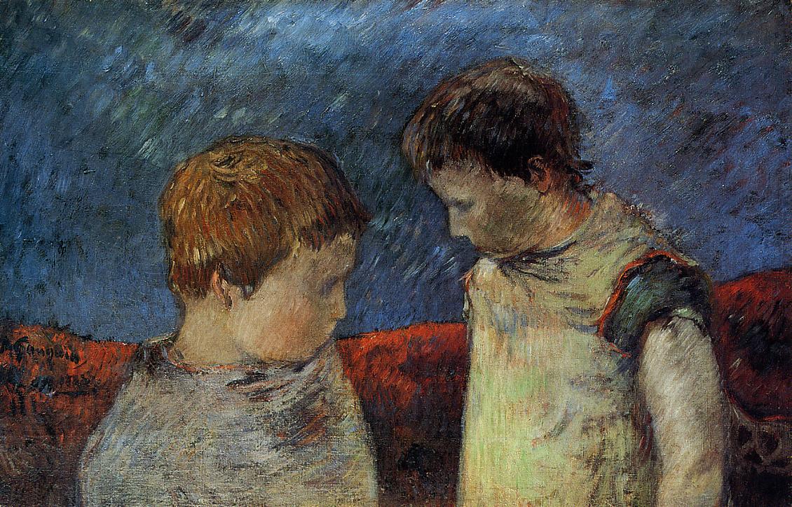 Aline Gauguin i jeden z jego braci - Paul Gauguin