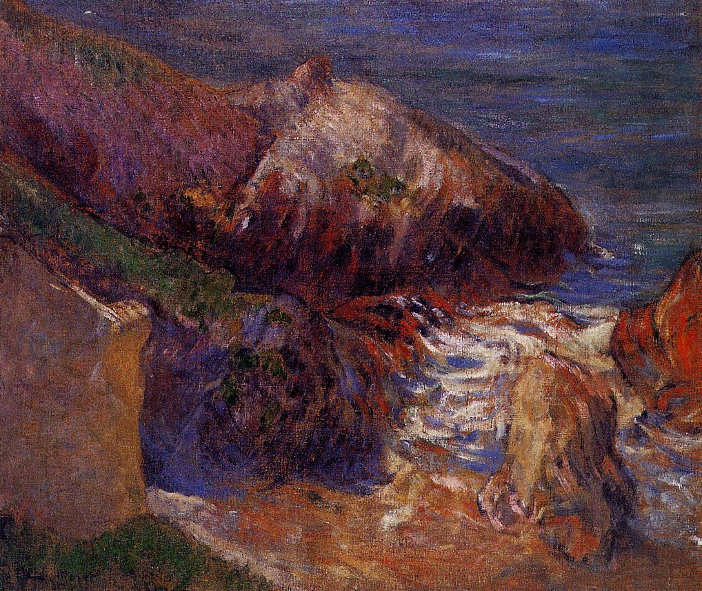 Skały na wybrzeżu - Paul Gauguin