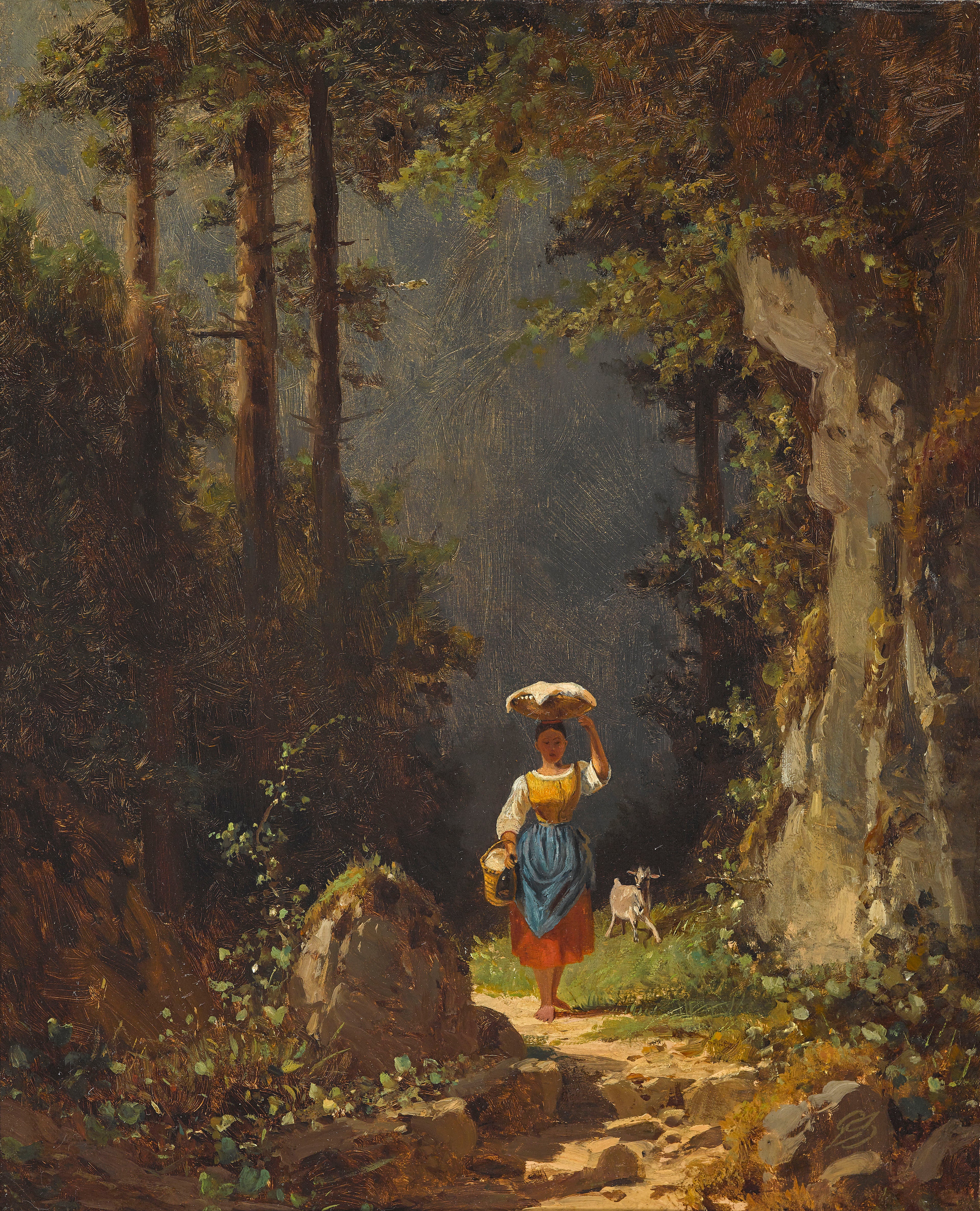 Dziewczyna z kozą - Carl Spitzweg