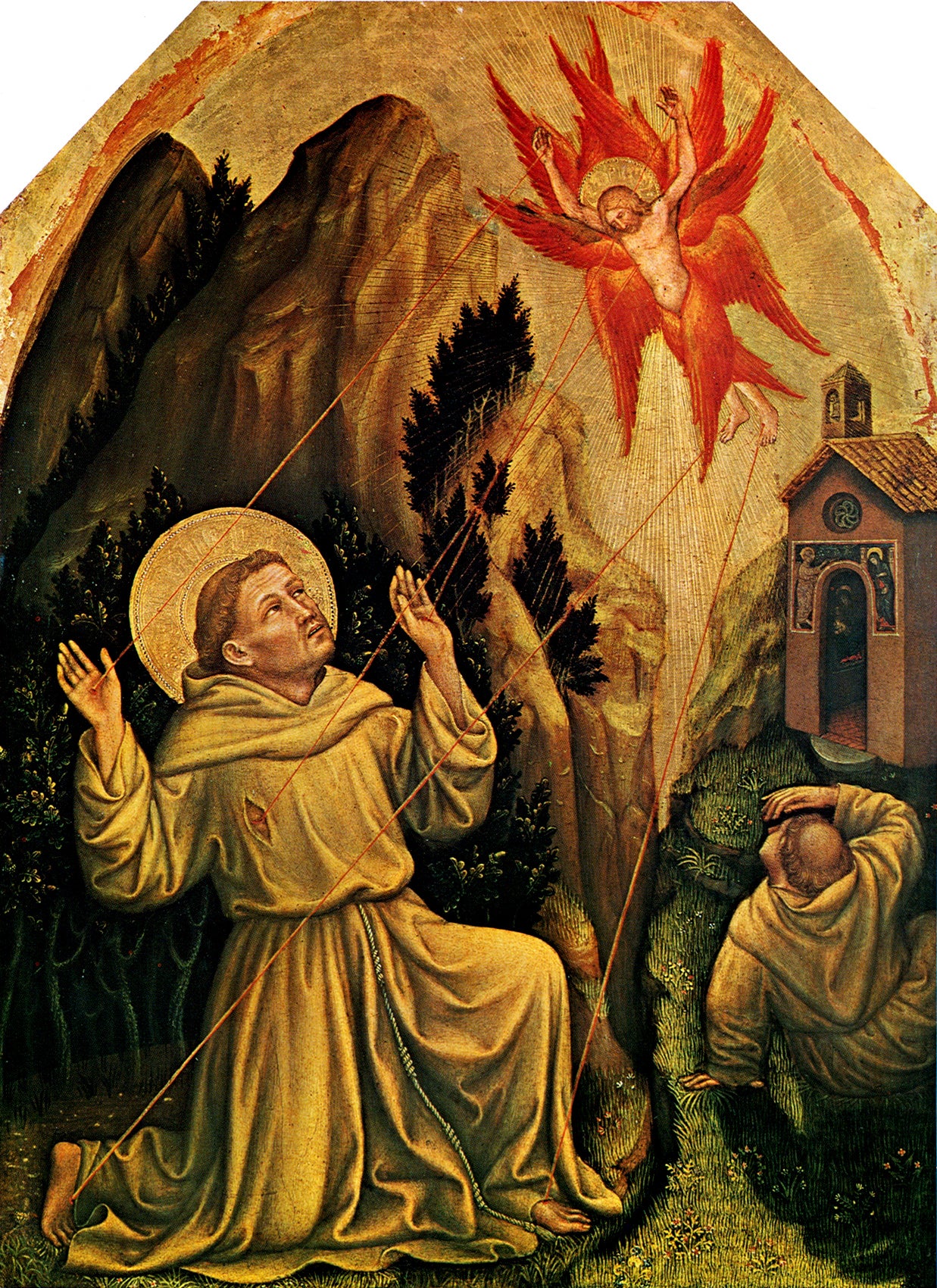La Stigmatisation de saint François - Gentile da Fabriano