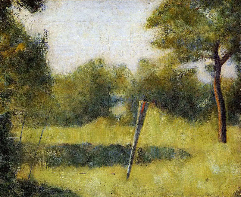Krajobraz z palisadą - Georges Seurat