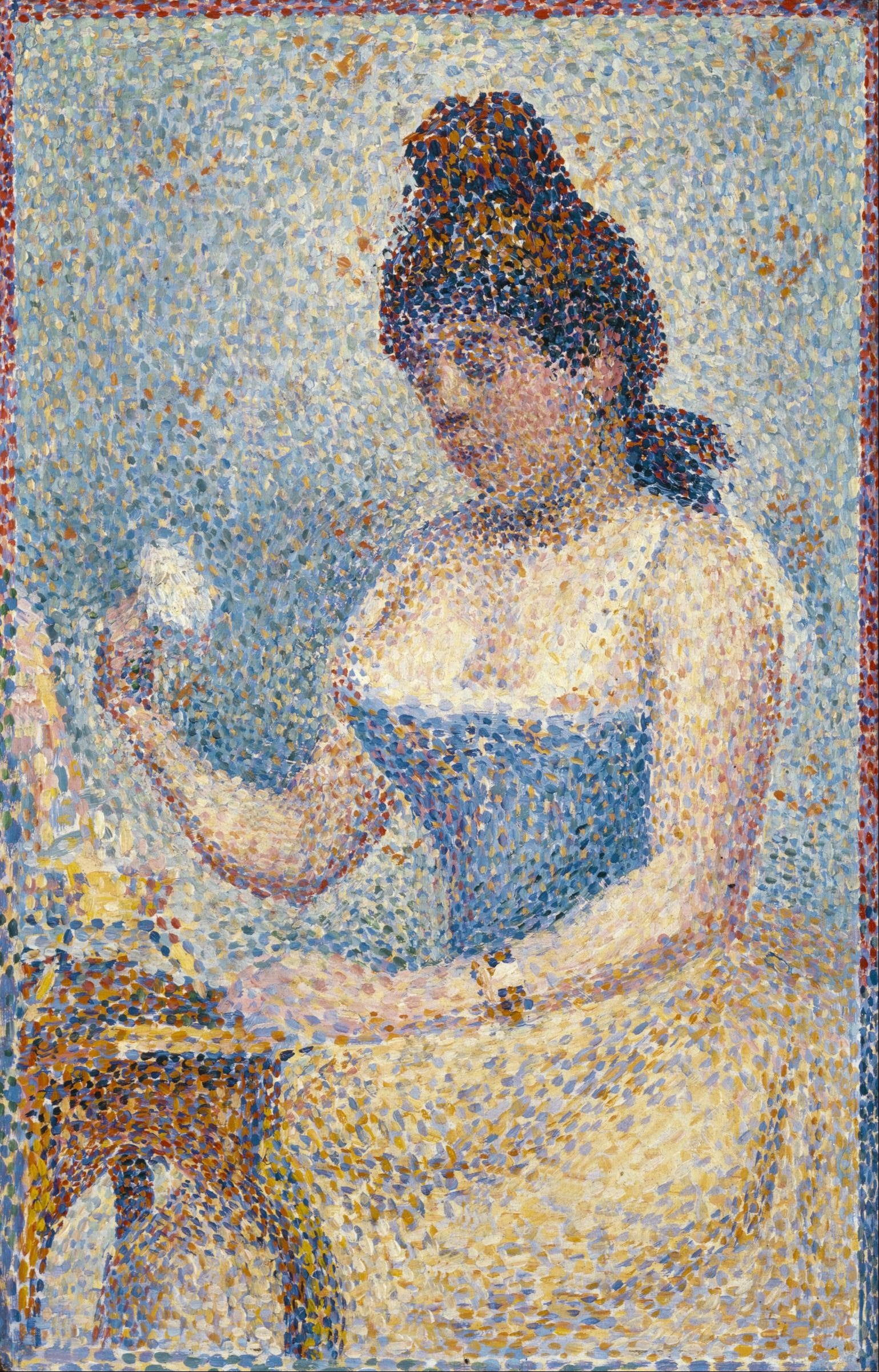 Étude pour « Jeune femme se poudrant », Georges Seurat, 1889