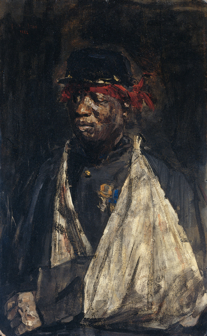 Portret rannego żołnierza z KNIL - Isaac Israëls