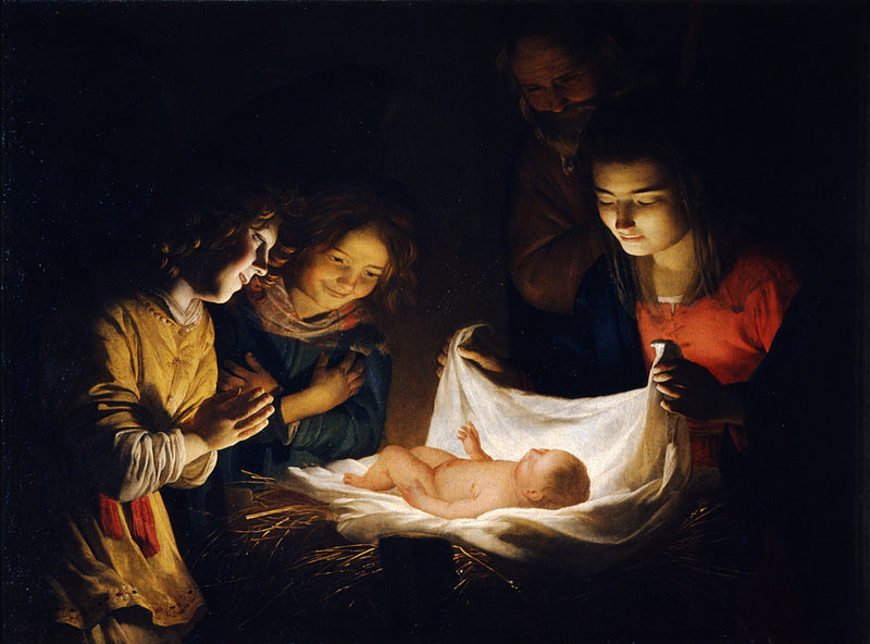 Adoracja Dzieciątka - Gerrit van Honthorst