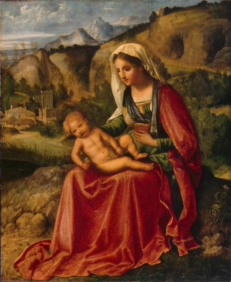 Madonna z Dzieciątkiem w pejzażu - Giorgione