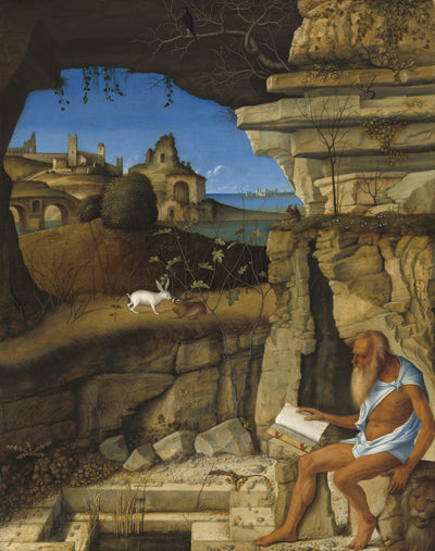 Saint Jérôme lisant à la campagne - Giovanni Bellini - Alpha Reproduction