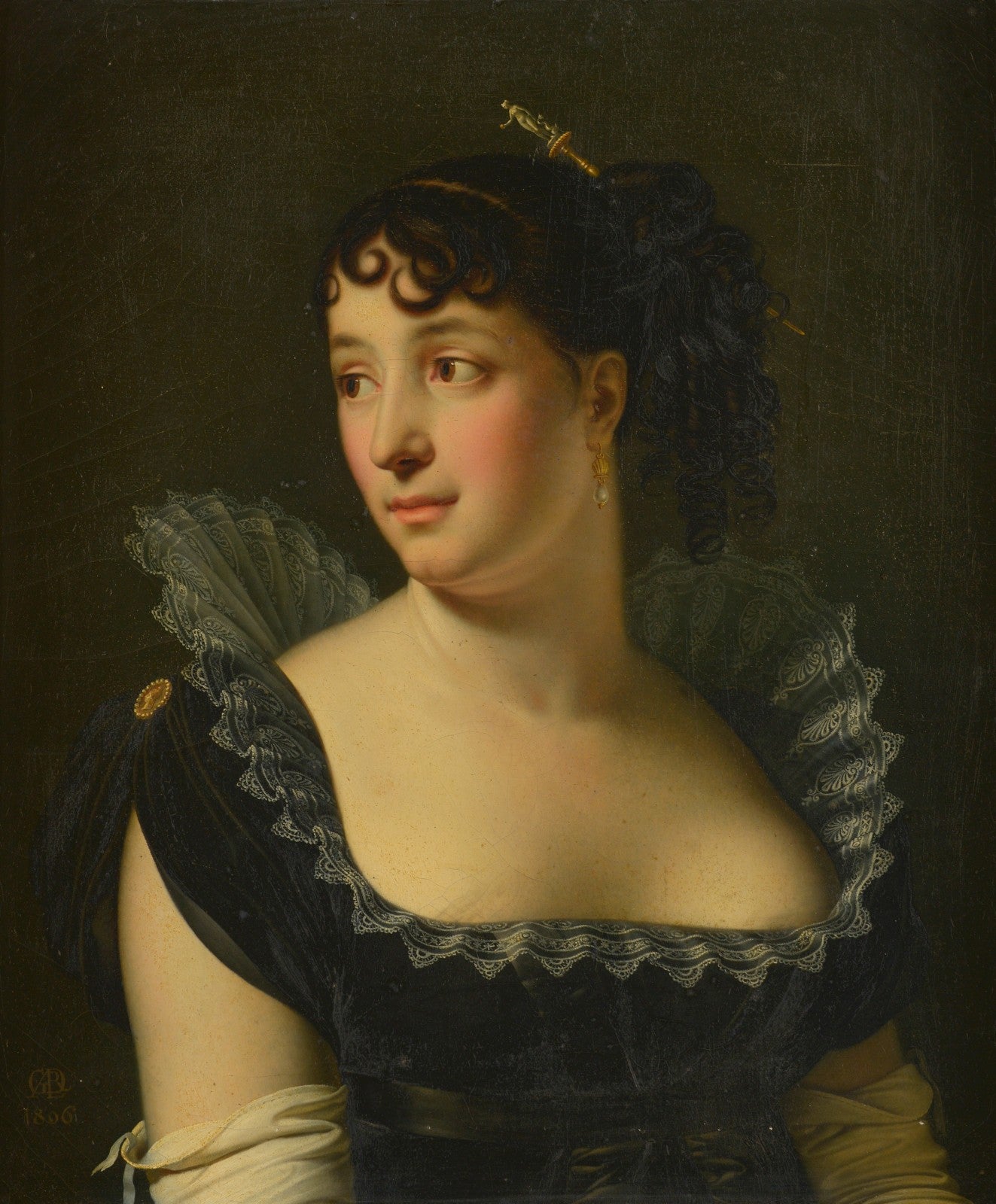 Portrait de Madame Bertin de Veaux en buste - Anne-Louis Girodet