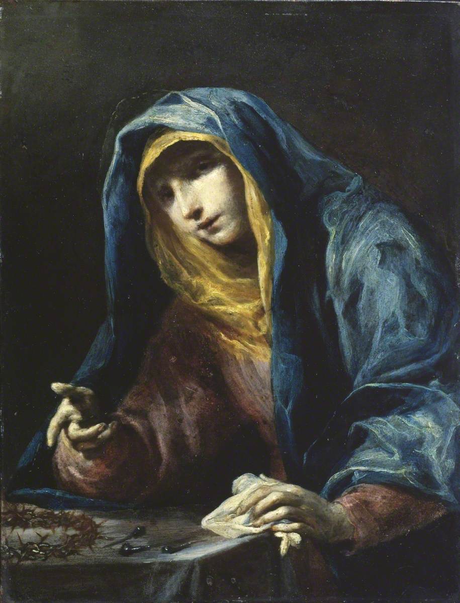 Vierge aux instruments de la passion - Giuseppe Maria Crespi image 1 copie de tableau peinte à la main