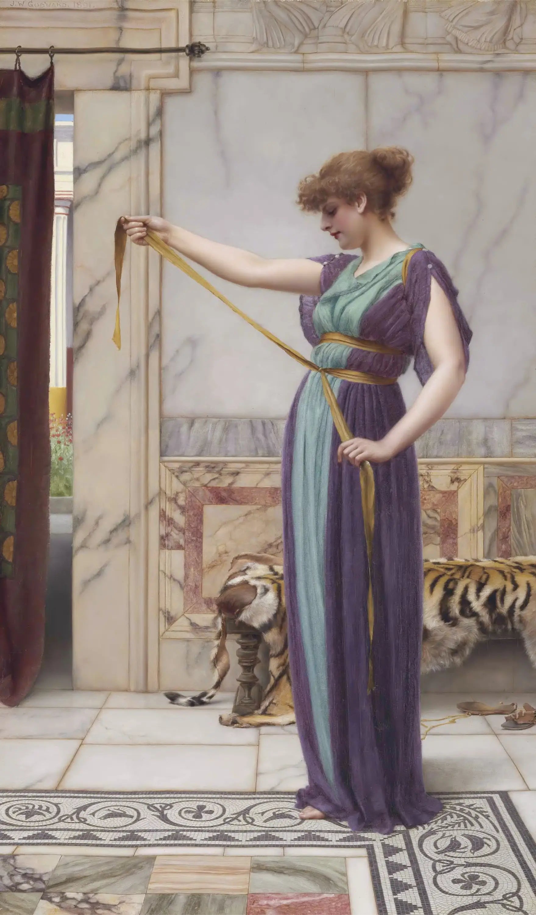Une dame pompéienne - John William Godward - Alpha Reproduction