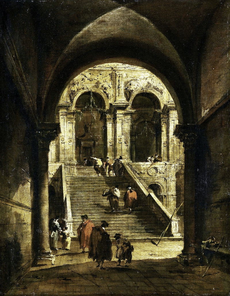 Schody pałacowe - Francesco Guardi