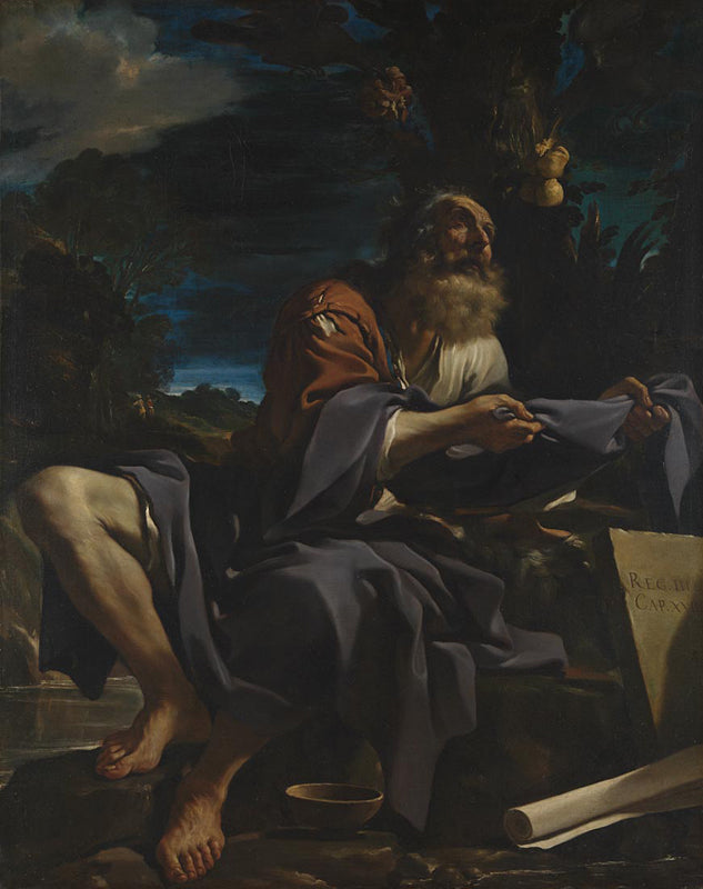 Elie karmiony przez kruki - Guercino