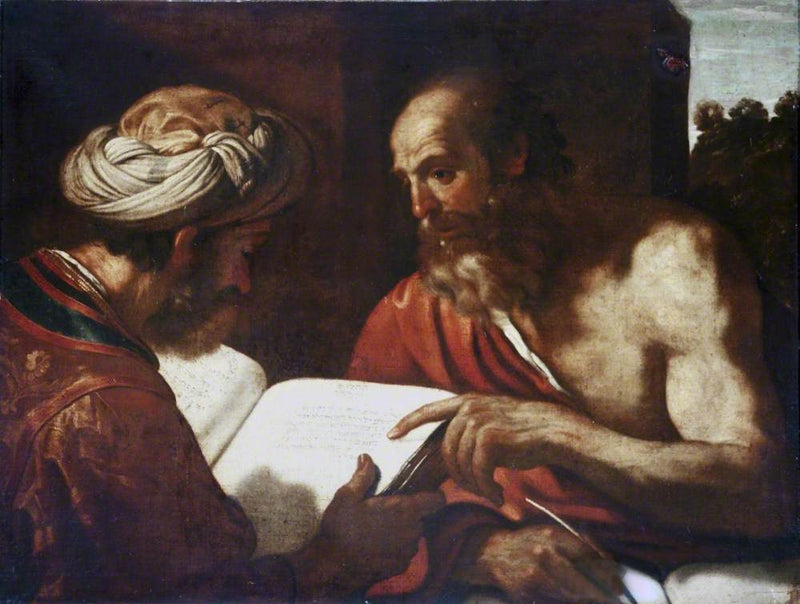 Święty Hieronim i rabin - Guercino