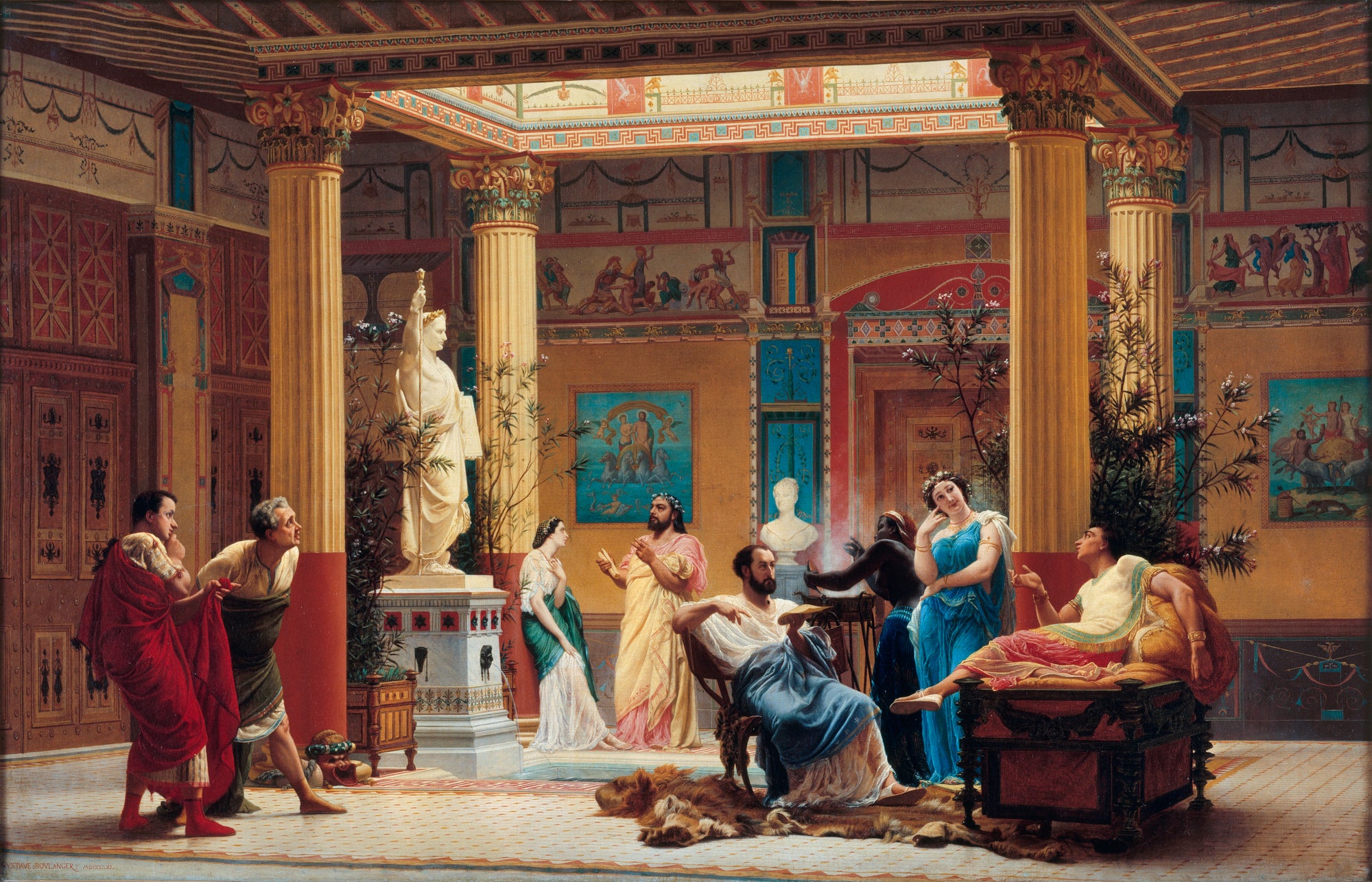 Répétition du "Joueur de flûte" et de la "Femme de Diomède" chez le prince Napoléon - Gustave Boulanger