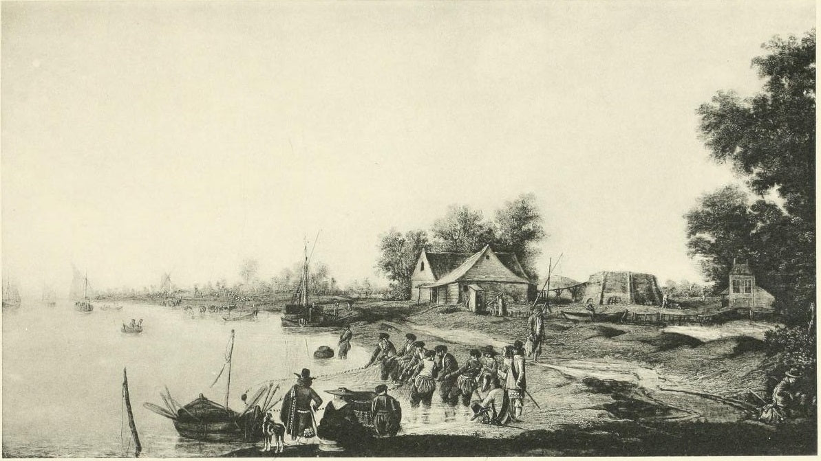 Pécheurs sur le bord dune rivière - Hendrick Avercamp