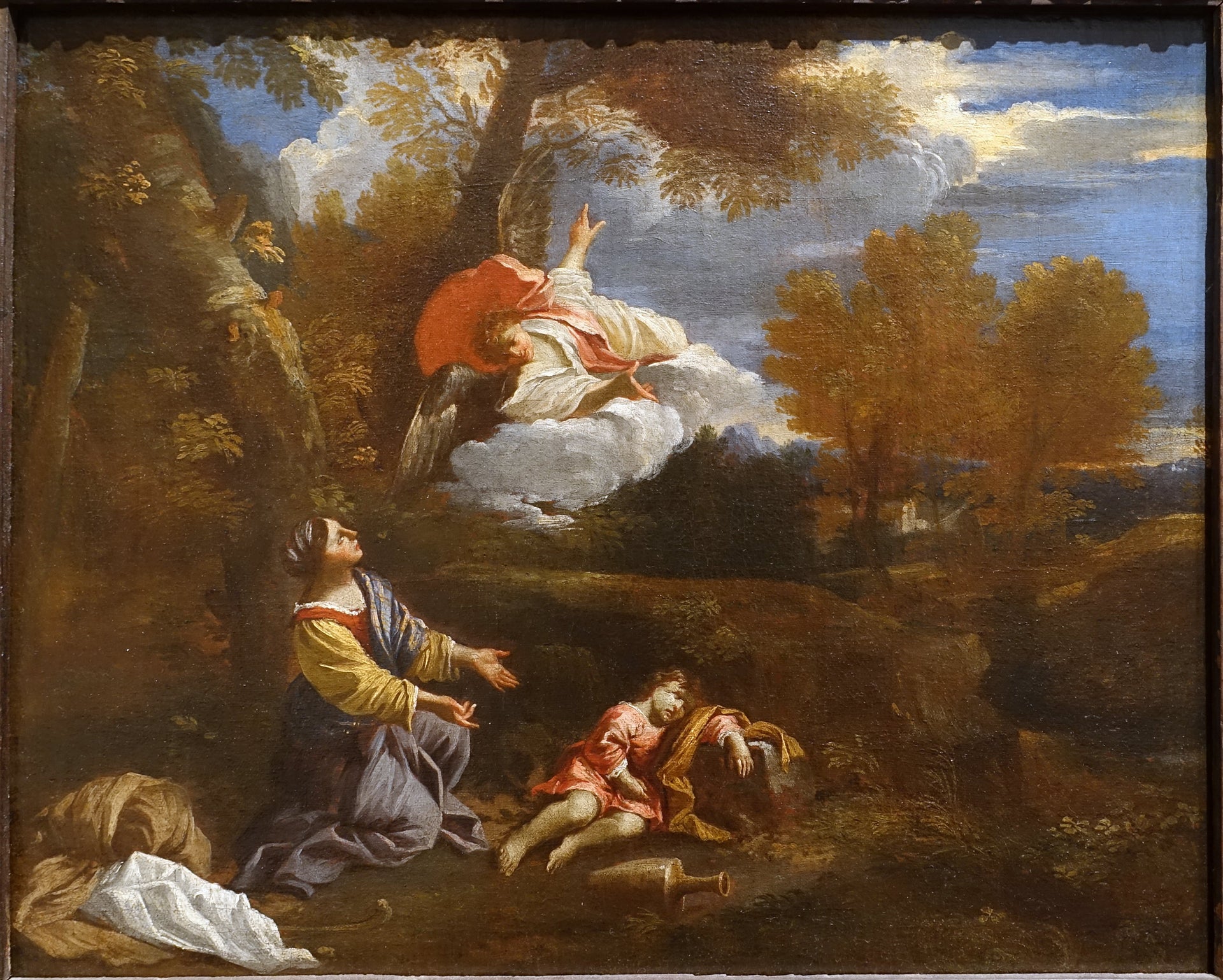 Agar et Ismaël dans le désert - Pier Francesco Mola image 1 reproduction artisanale de tableau