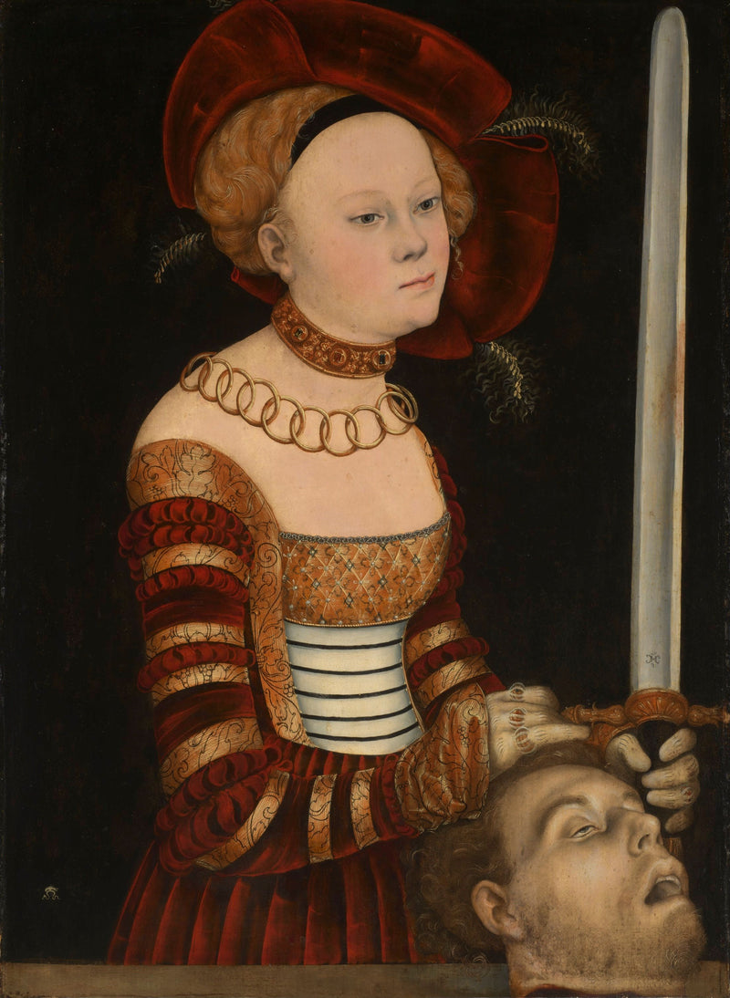 Portret damy z dworu Saksonii jako Judith z głową Holofernesa - Lucas Cranach Starszy