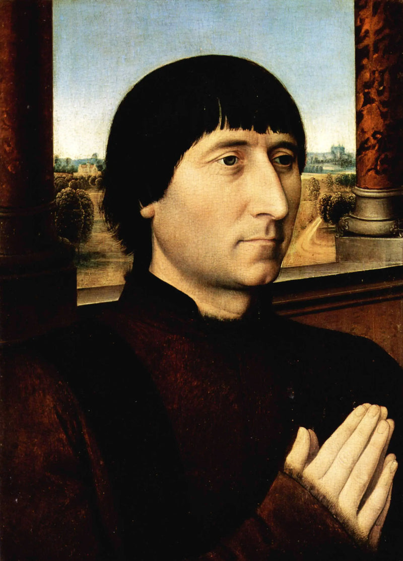 Portret Willema Moreela, męża Barbary van Vlaendenbergh - Hans Memling