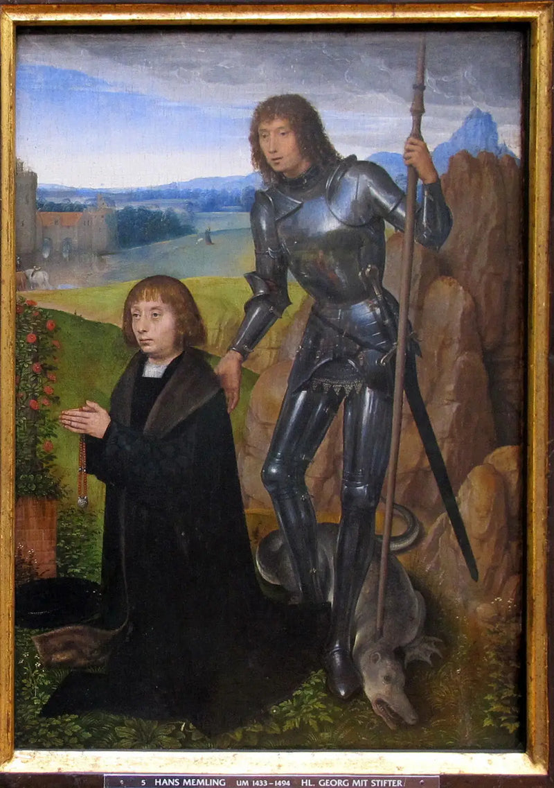 Święty Jerzy z darczyńcą. - Hans Memling