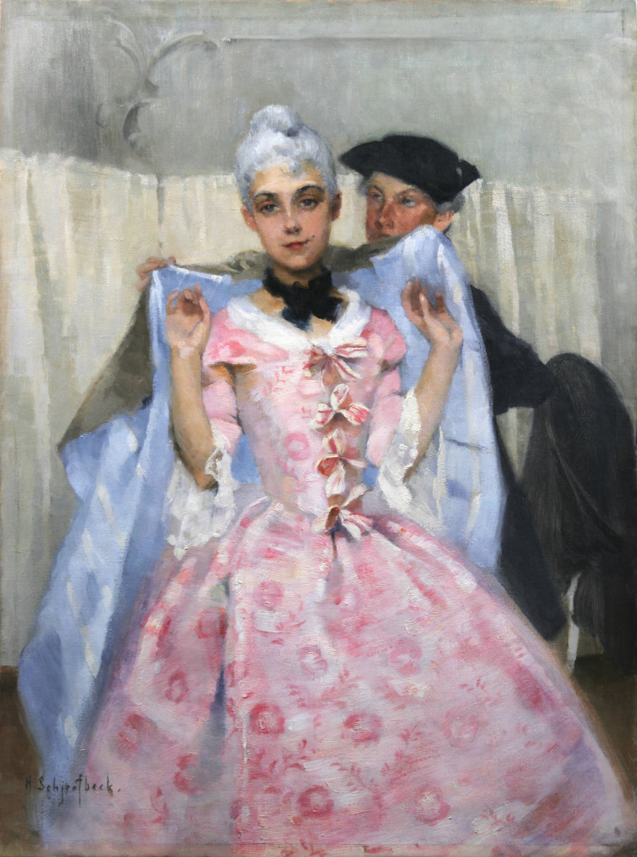 Masquerade Picture; Rococo Woman (1887) - Helene Schjerfbeck