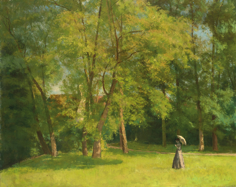 Élégante au parc - Henri Rouart