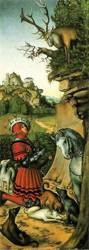 Święty Eustachy - Lucas Cranach Starszy