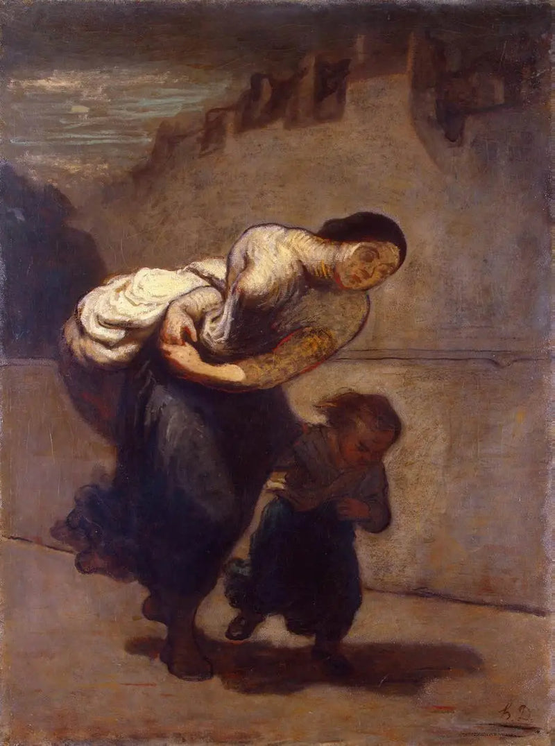 Ciężar (Praczka) - Honoré Daumier