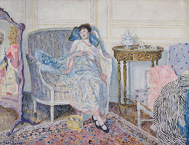 W Boudoirze - Frederick Carl Frieseke