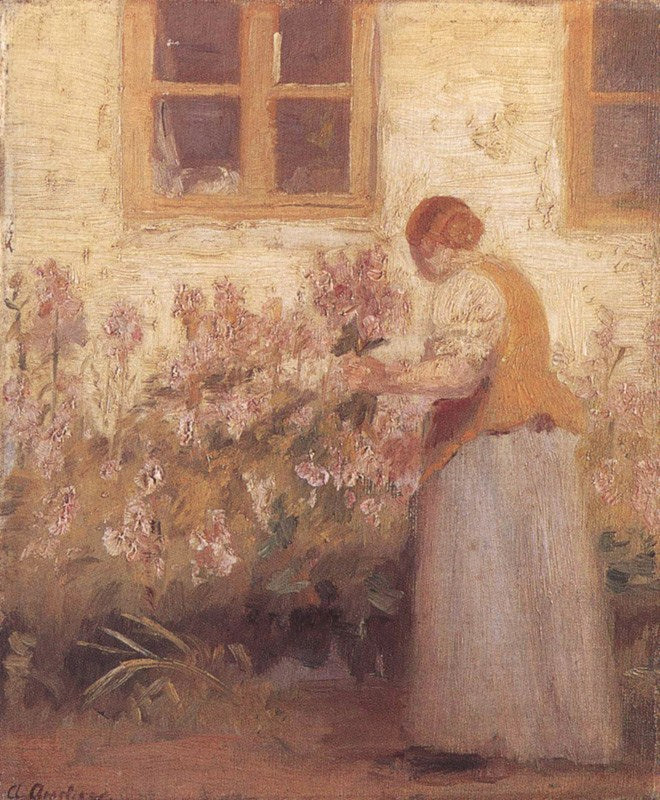 w ogrodzie kwitnącym - Anna Ancher