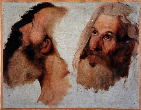 Dwie głowy mężczyzny - Jean-Auguste-Dominique Ingres