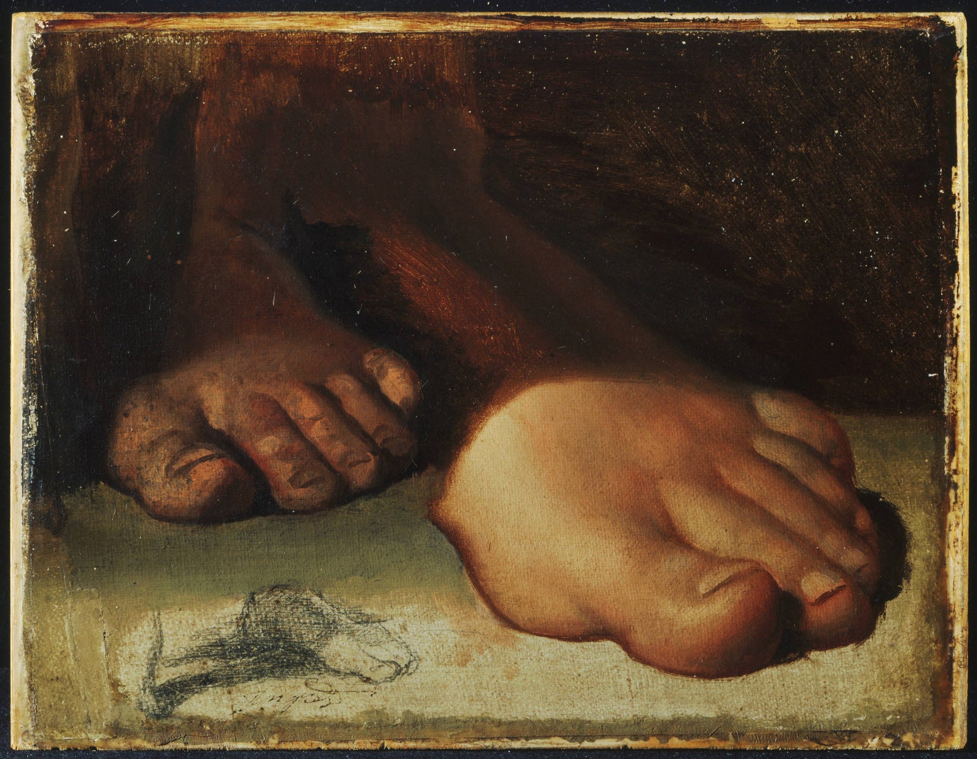 Studia do stopy w „Jezus dający klucze świętemu Piotrowi” - Jean-Auguste-Dominique Ingres